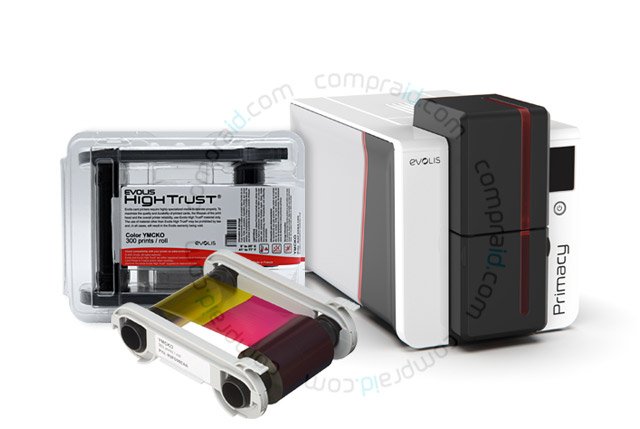 Cintas de color y monocromáticas para impresoras Evolis Primacy 2