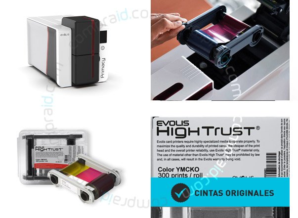Cinta Original Evolis R5F208A100 Color YMCKO para Impresora Primacy 2