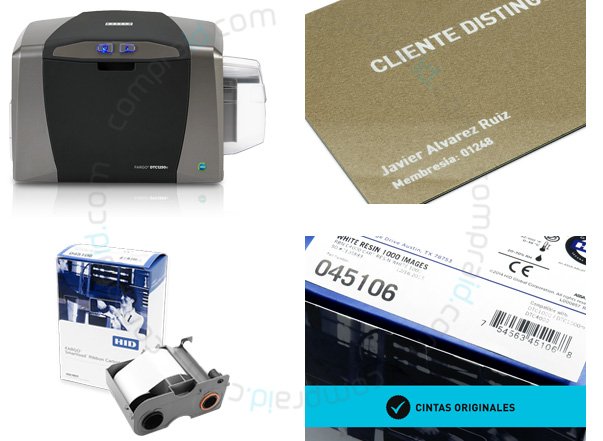 Cinta fargo monocromática blanco para impresora dtc1250e