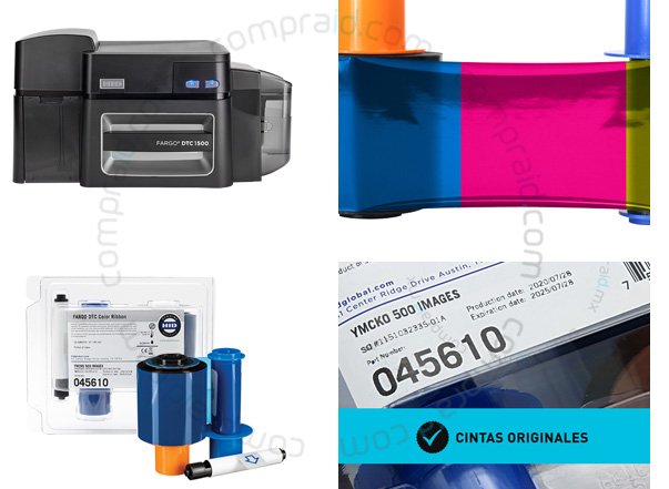 Cinta fargo 45610 color para impresora de tarjetas dtc1500