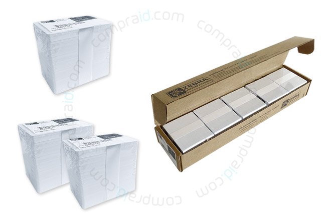 Las tarjetas en pvc zebra 104523-111 están disponibles en paquetes de 100, 200 y 500 piezas